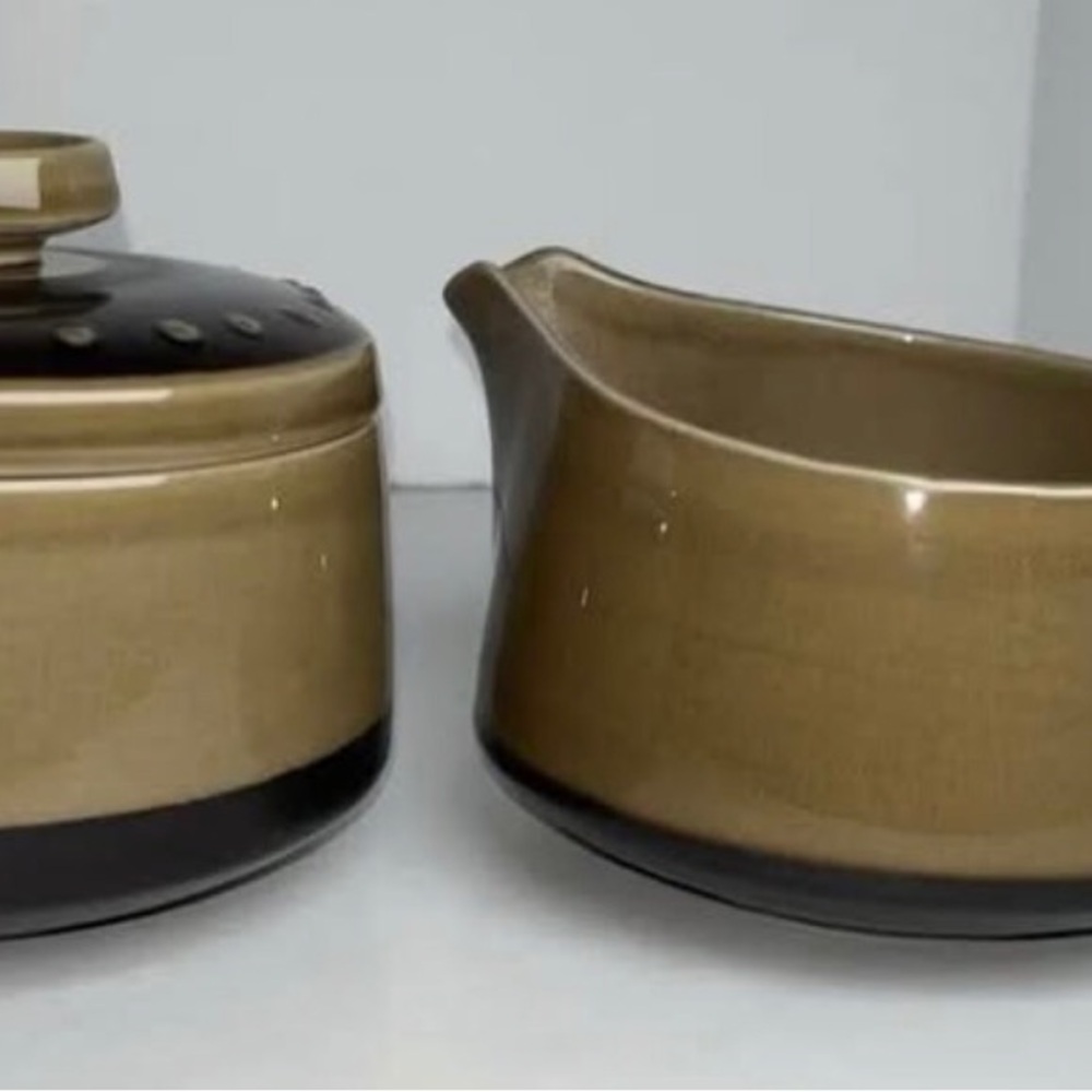Sugar Bowl With Lid And Creamer Franciscan Discovery Tahiti Mid Century Made USA